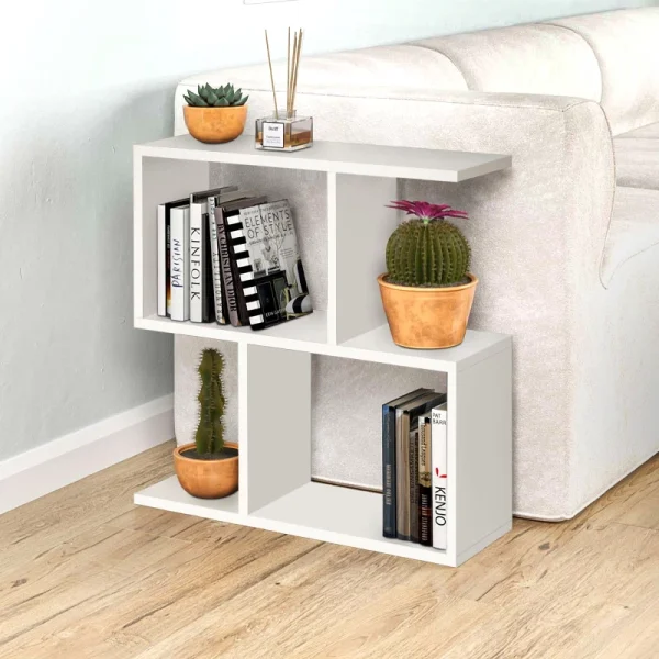 Τραπεζάκι βοηθητικό Homemania Megapap χρώμα λευκό 60x20x60εκ.