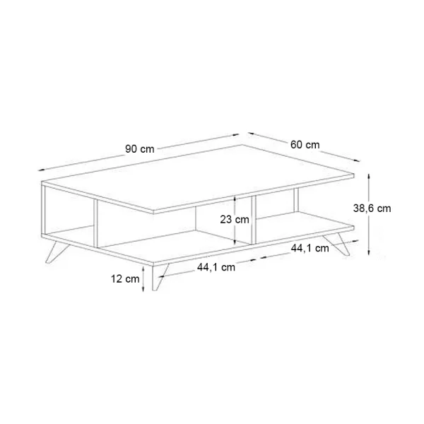 Τραπεζάκι σαλονιού Sedra Megapap χρώμα λευκό 90x60x38,6εκ. - Image 5