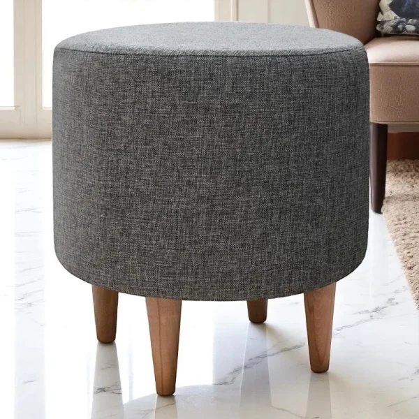 Σκαμπώ Liza Megapap υφασμάτινο χρώμα γκρι 40x40x42εκ. - Image 2