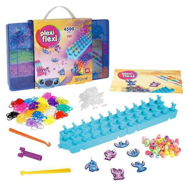 Plexi Flexi Disney Stitch Μεγάλη Θήκη Με 4500 Λαστιχάκια & 100 Αξεσουάρ
