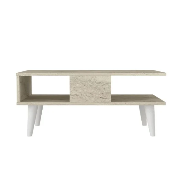 Τραπεζάκι σαλονιού Andros Megapap χρώμα travertine 90x54x39,6εκ. - Image 5